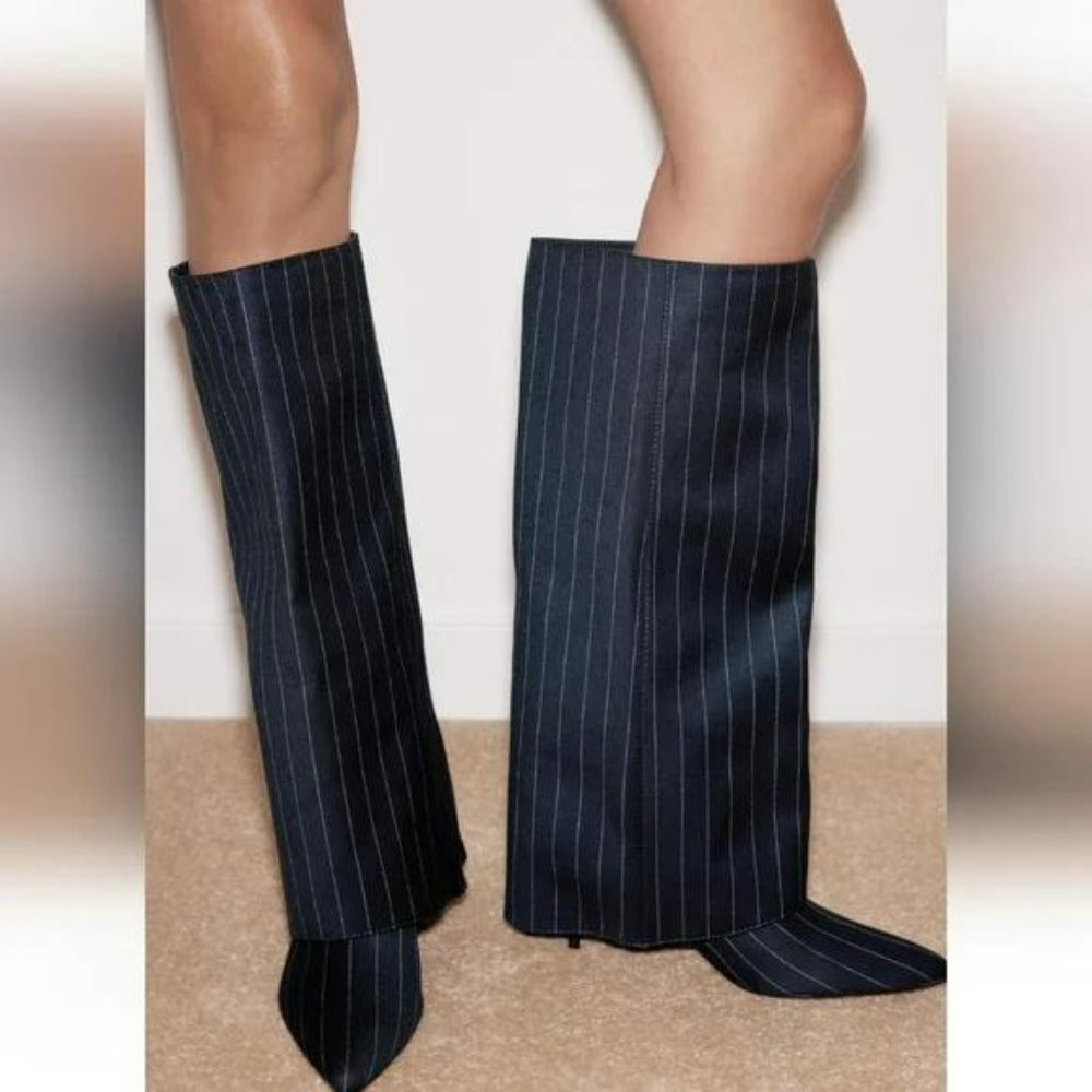 ZARA TALL HEELED BOOTS | Poshmark