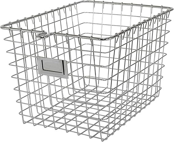 Spectrum Diversified Wire Storage Basket, Small, Chrome | Amazon (US)