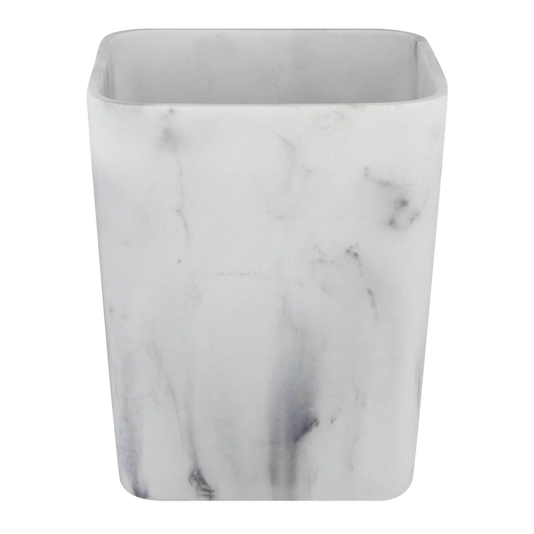 Better Homes & Gardens Faux Marble Wastebasket, White | Walmart (US)