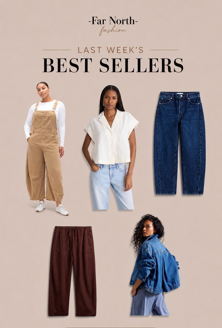 Last week’s best sellers:
1. GAP Overalls
2. Madewell shirt
3. Madewell jeans
4. GAP Factory pants
5. Free People denim jacket

#LTKOver40 #LTKSaleAlert #LTKMidsize