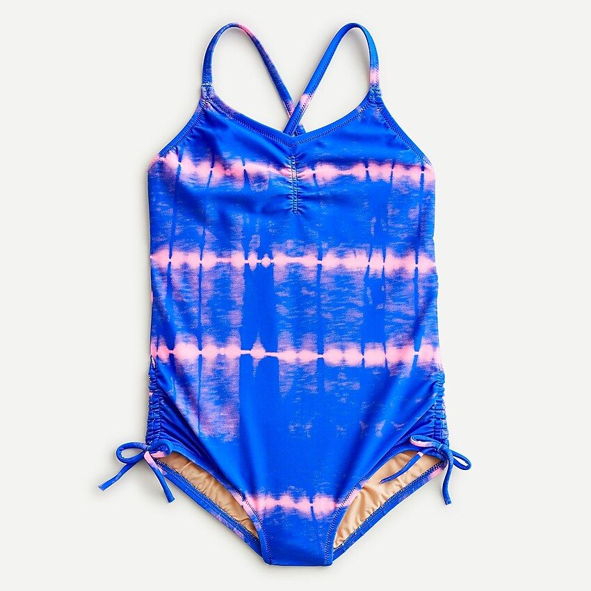 Girls' cinched-side one-piece swimsuit | J.Crew US