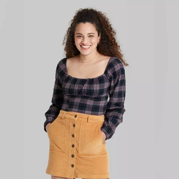 Women's Puff Long Sleeve Bustier Top - Wild Fable™ | Target