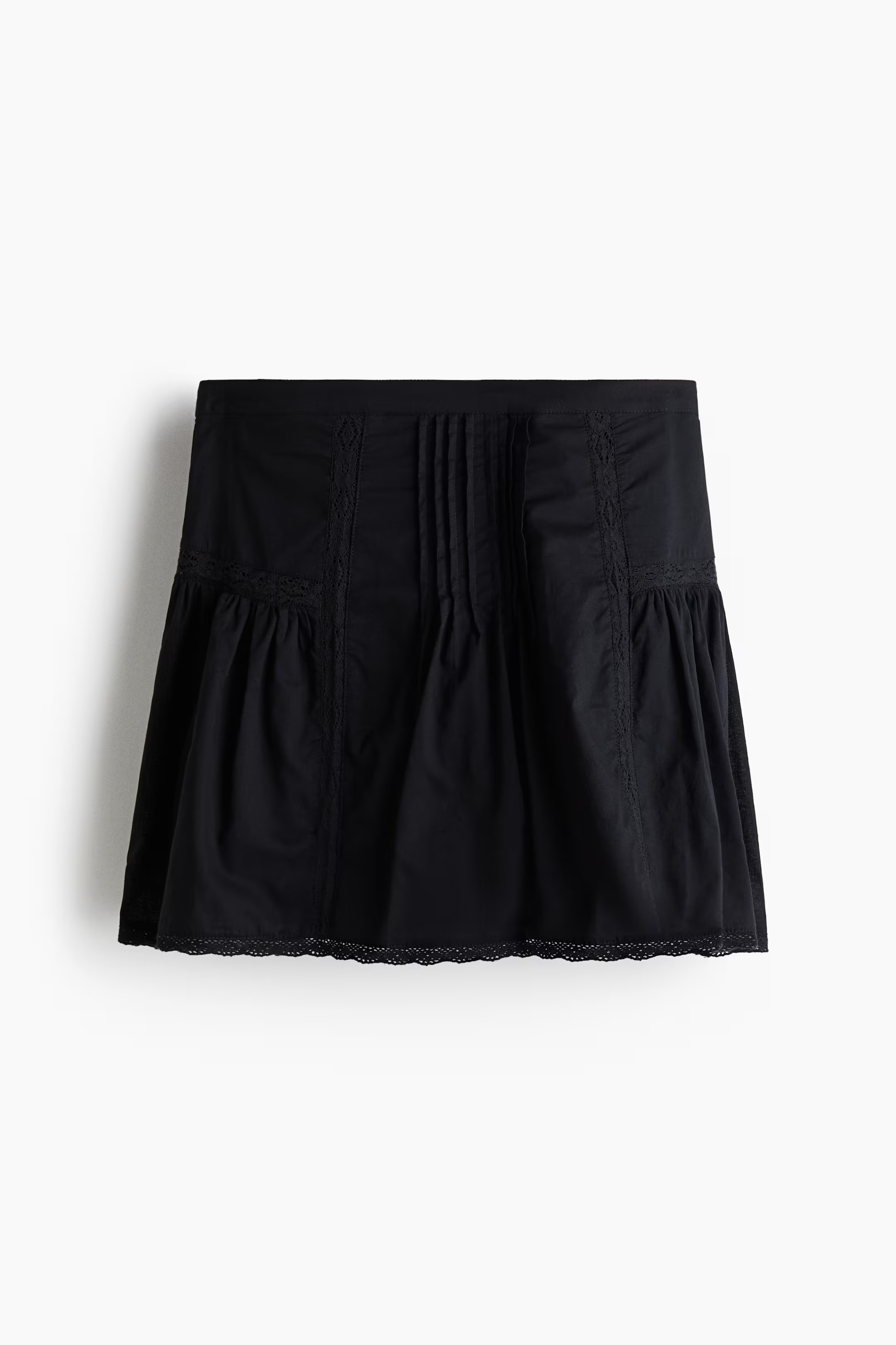 Pintucked Cotton Mini Skirt | H&M (US + CA)