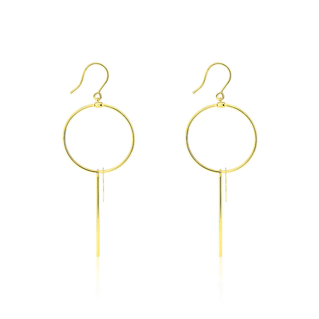 Boucles D'oreilles Pendantes Solaire Or Jaune | Histoire d'Or