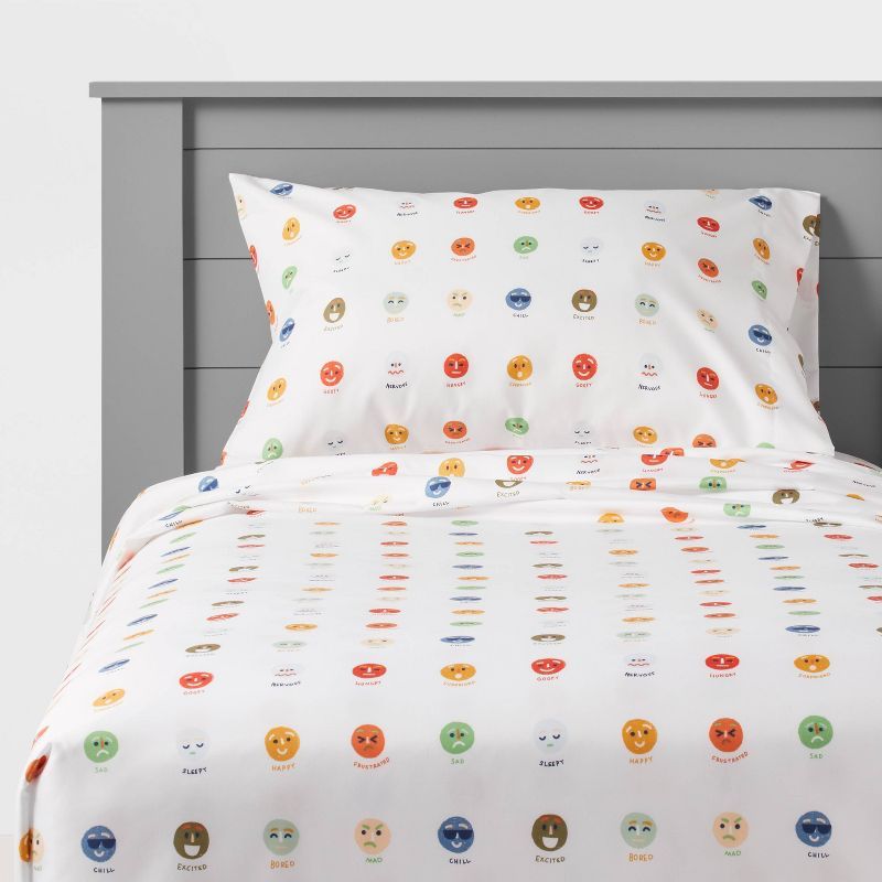 Emoticons Microfiber Sheet Set - Pillowfort™ | Target