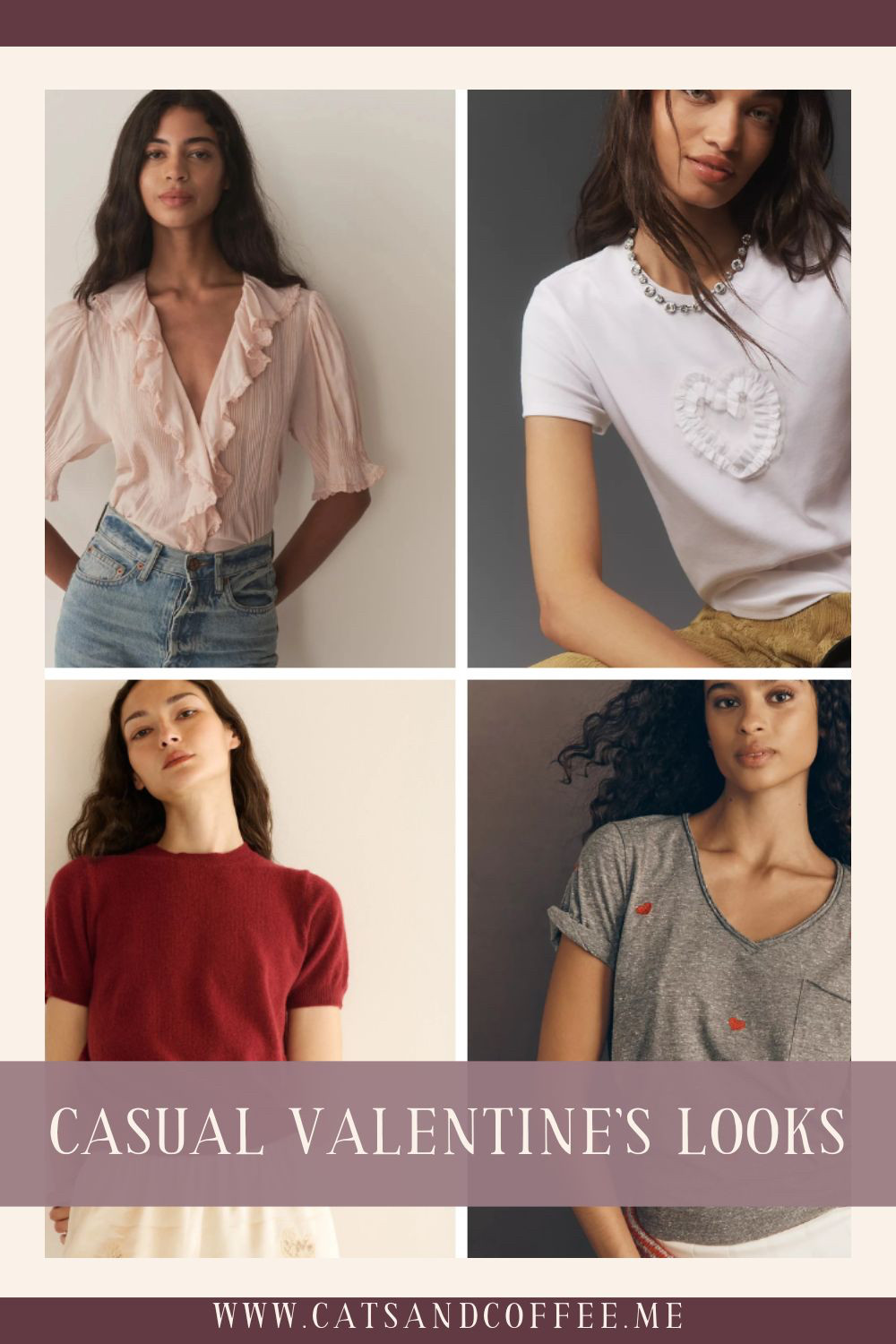 Valentine's Day doesn't have to mean fancy! These cozy casual outfits featuring heart sweaters, cute tops from Anthropologie, and the perfect denim pairings are ideal for a relaxed Valentine's with friends or a low-key date night out.  

 #LTKValentine #LTKSeasonal #LTKMidsize