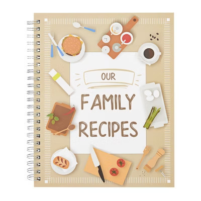 Pipilo Press Family Recipe Book To Write In, Spiral Bound DIY Make Your Own Cookbook with 90 Pages (Blank Inside, 6.5 x 8.2 In) | Target