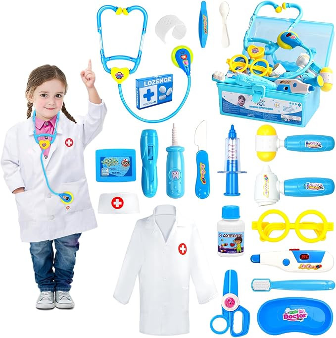 Doctor Kit for Toddlers 3-5 Dress Up Toys for 2 3 4 Year Old Girls Pretend Kids Doctor Play Set w... | Amazon (US)