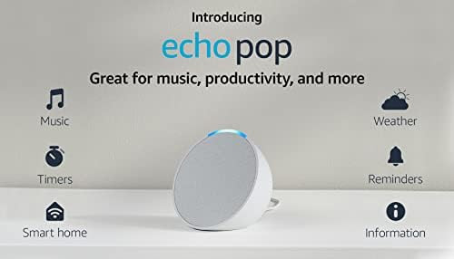 Introducing Echo Pop | Full sound compact smart speaker with Alexa | Glacier White | Amazon (US)