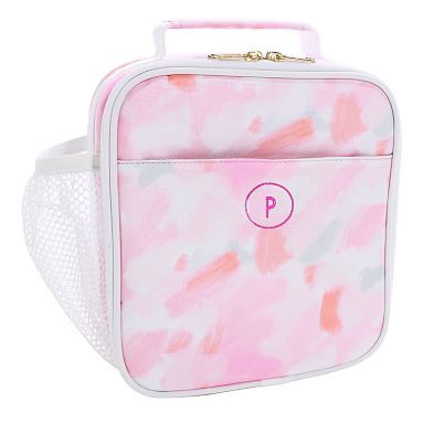 Gear Up Claire Pink Brushstrokes Recycled Lunch Box | Pottery Barn Teen | Pottery Barn Teen