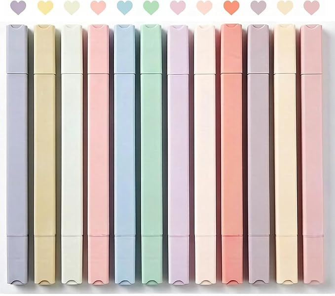 12Pcs Aesthetic Cute Highlighters Bible Pastel Highlighters and Pens no bleed Assorted Colors Hig... | Amazon (US)
