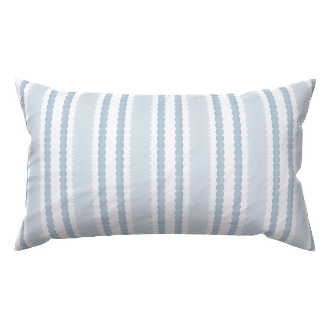 Blue Stripe Lumbar Pillow - Coastal Pale Light Blue Simple Classic Nautical Rectangle Accent Thro... | Etsy (US)