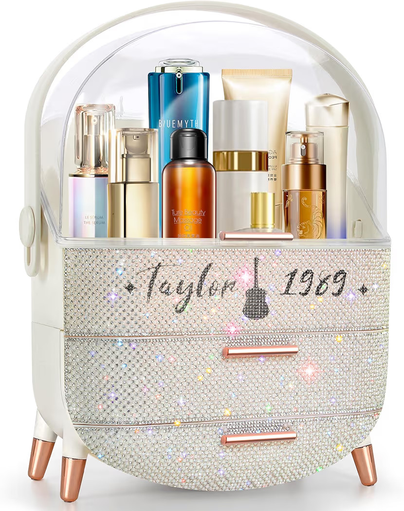 Bling Makeup Organizer for Teen Girl Gift,Hollywood Vanity Makeup Storage Box for Girl Birthday G... | Amazon (US)