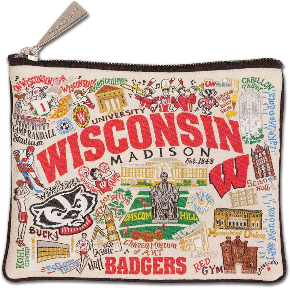 Catstudio Zipper Pouch, University of Wisconsin Madison Travel Toiletry Bag, 5 x 7", Ideal Makeup... | Amazon (US)