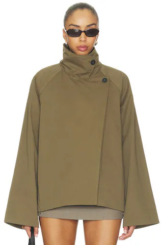 ALL THE WAYS Katlynne Trench Jacket in Olive. - size M | Revolve Clothing (Global)