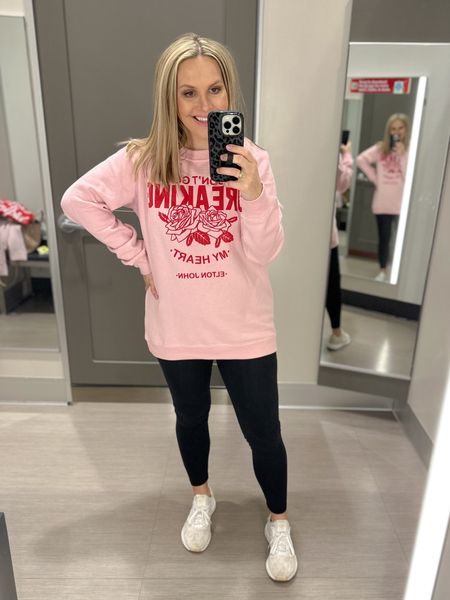 Target Valentine’s Day graphics for under $25!! I sized up to a large in this sweatshirt. I’ve also linked some other cute Valentines finds from Target! 

Valentine’s Day, Target style, holiday outfit, vday, holiday sweater, postpartum style, winter outfit 

#LTKfindsunder50 #LTKSeasonal #LTKstyletip