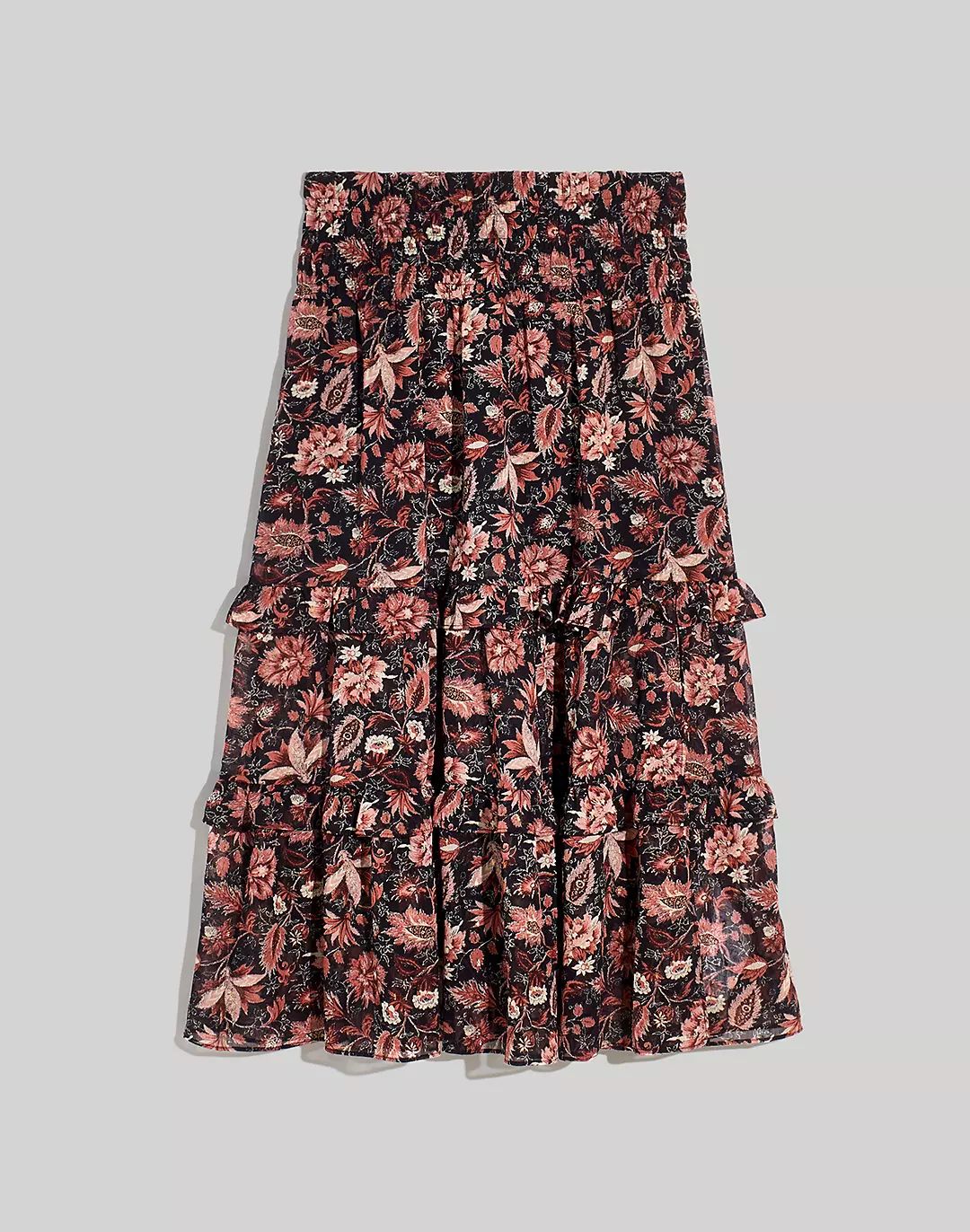 Ruffle Tiered Midi Skirt | Madewell
