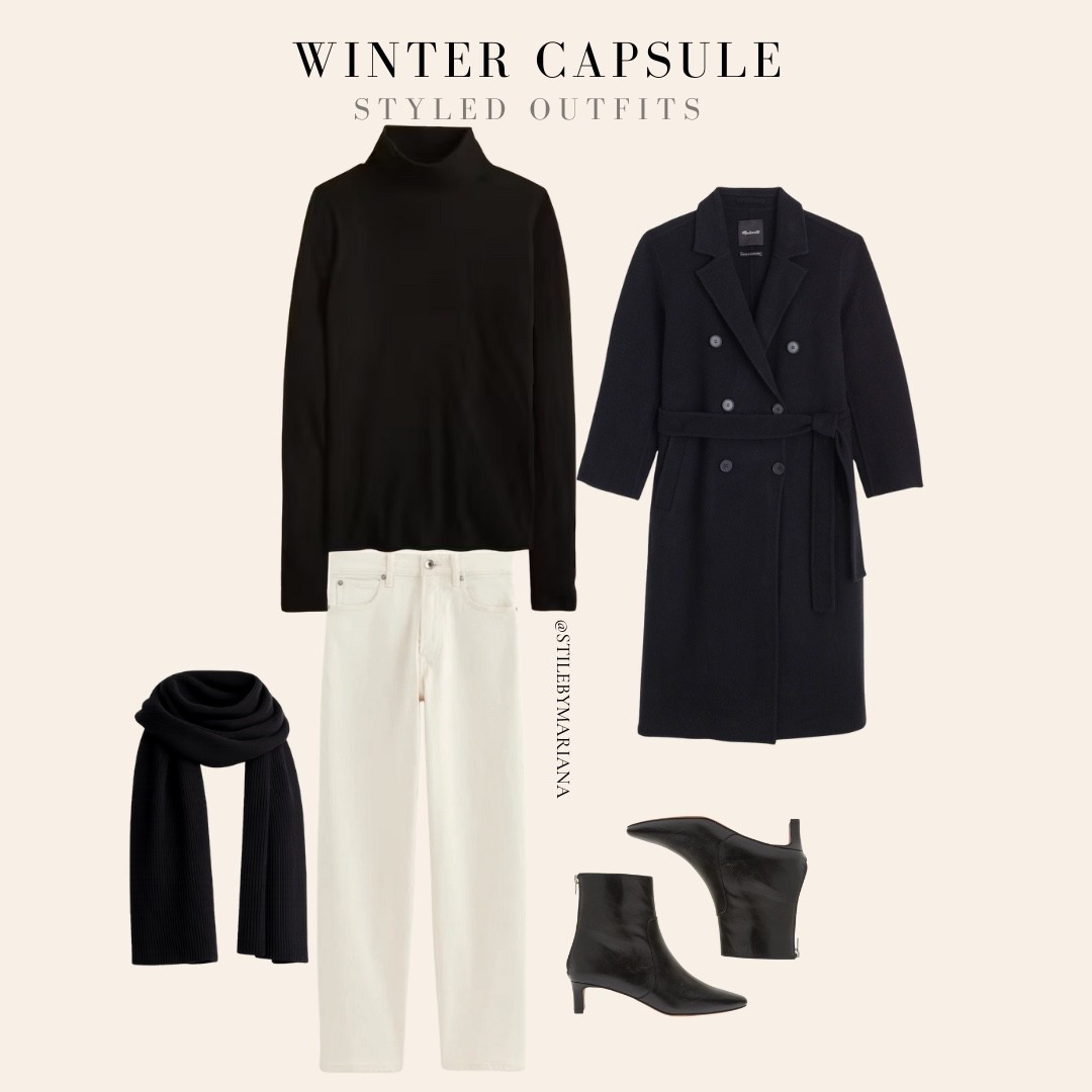 Winter capsule outfit with white jeans 

#LTKFindsUnder50 #LTKSeasonal #LTKFindsUnder100