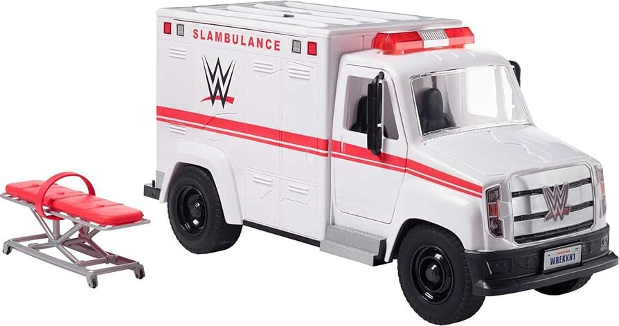 Mattel WWE Wrekkin' Slambulance Vehicle Playset, Breakaway Toy Ambulance with Launching Gurney, S... | Amazon (US)