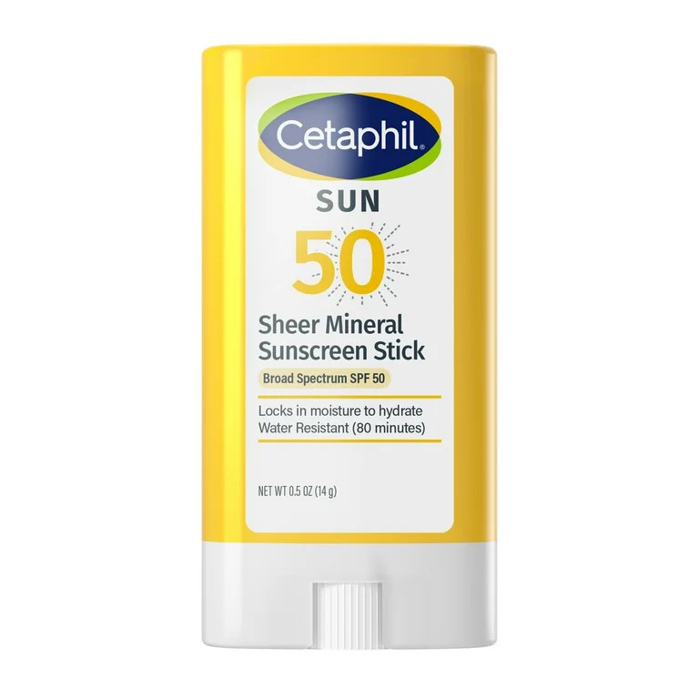 Cetaphil Sheer Mineral Sunscreen Stick, SPF 50, 0.5 oz | Walmart (US)