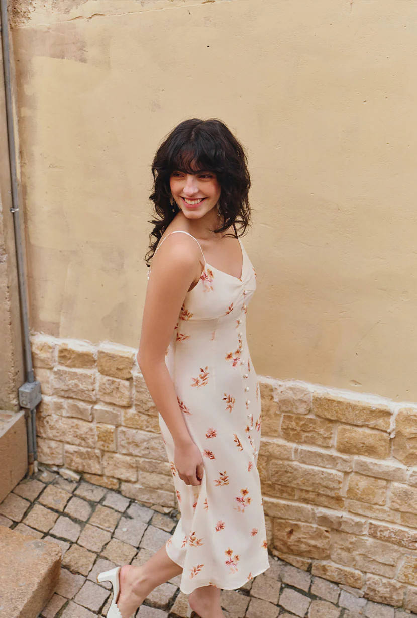 Francisco Dress - Cream Floral | Petite Studio NYC