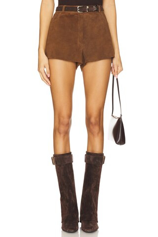 ZUT x REVOLVE Waistband Shorts in Brown. - size S | Revolve Clothing (Global)
