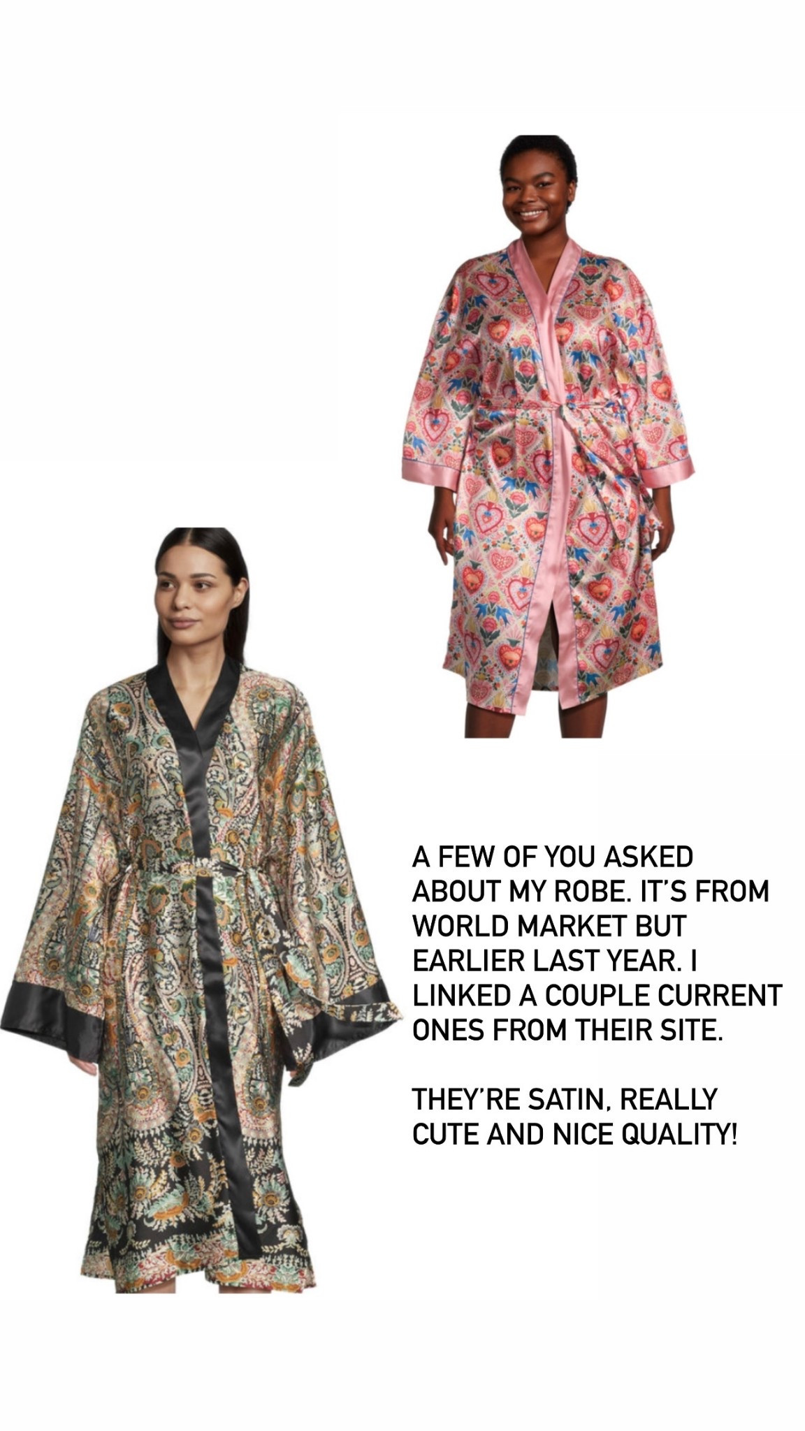 World Market Satin Robes 
.
.
#worldmarket 