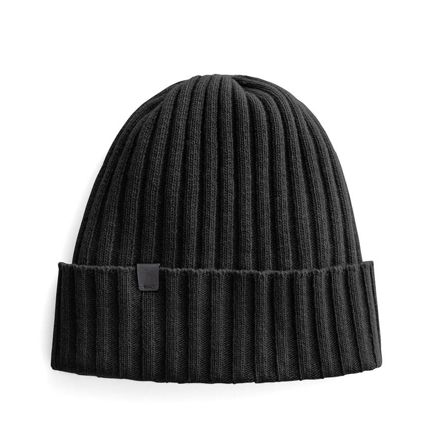 Mens Wool Cashmere Ribbed Beanie | Cuyana