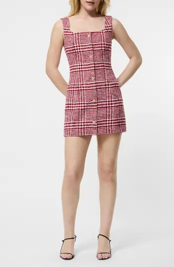 French Connection Plaid Bouclé Minidress | Nordstrom | Nordstrom