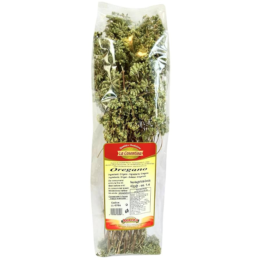 La Cosentina Calabrian Oregano from Italy 1.4 oz. (40g) Dried Oregano Bunch, Leaves, Sprigs - Ita... | Amazon (US)