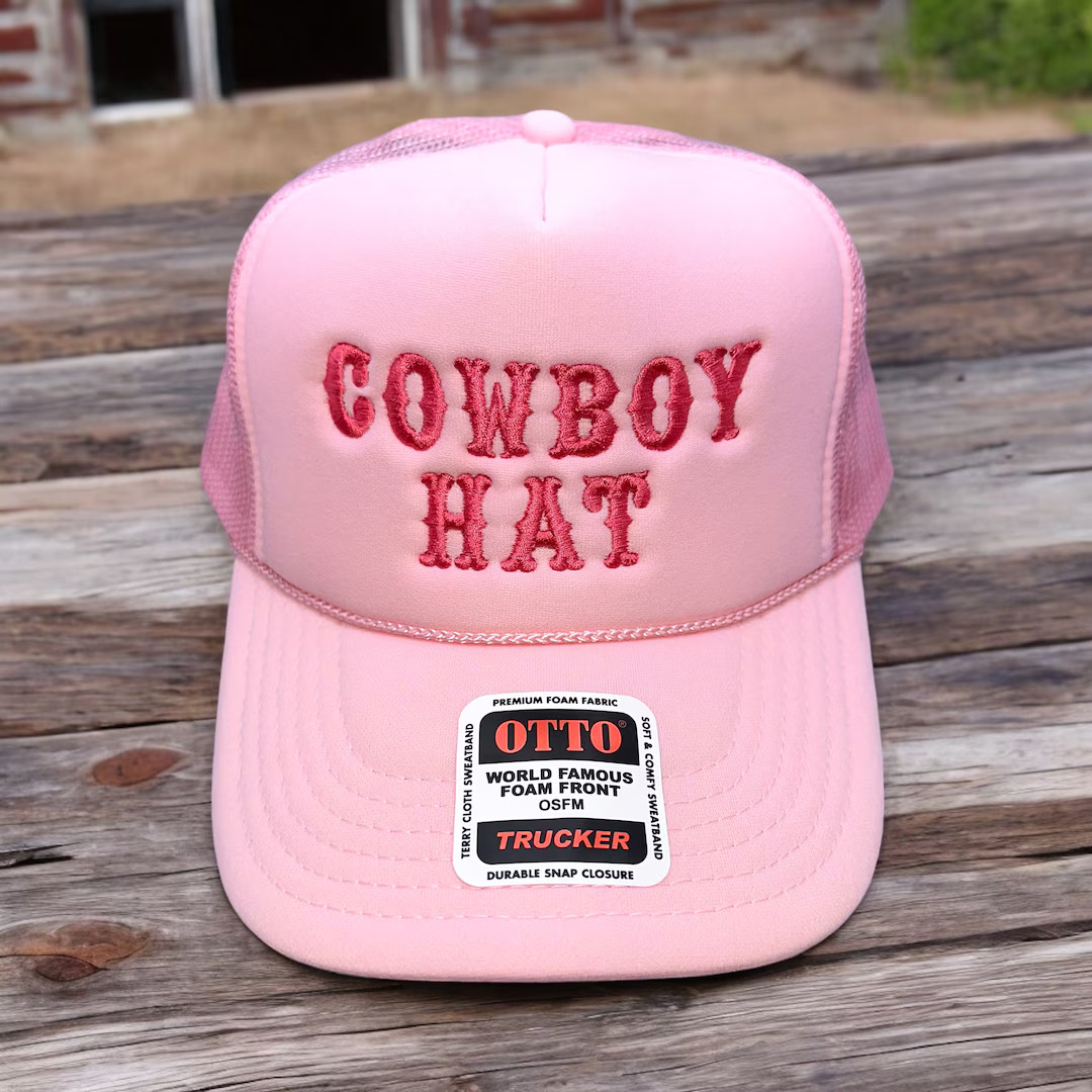 COWBOY HAT Trucker Cap – Embroidered Otto Foam Hat, Funny Western Snapback, Country Rodeo Gift ... | Etsy (US)