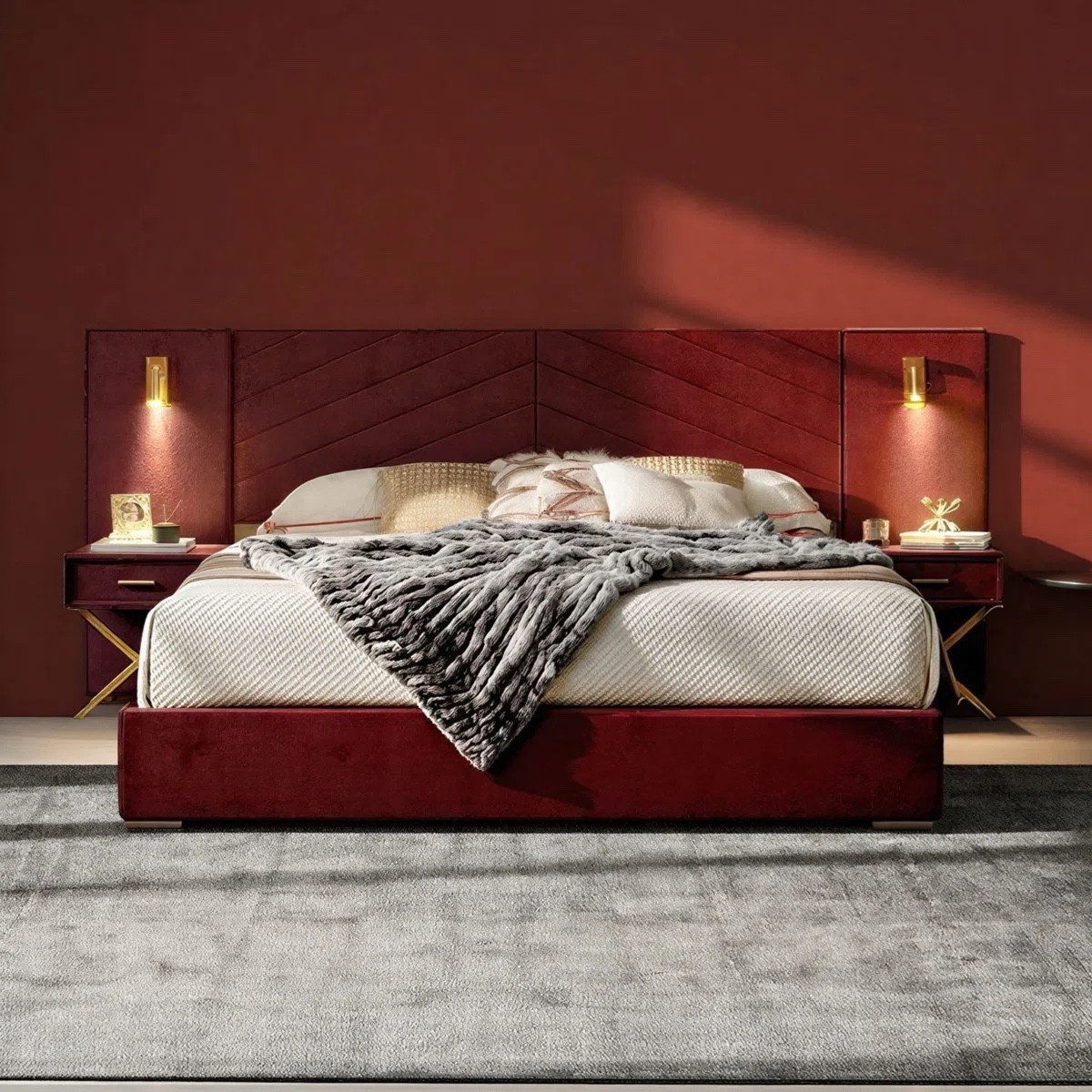 Luxurious Upholstered King Platform Bed With 2 Adjustable LED Lights And 2 Bedside Tables,Velvet Tufted Headboard,No Box Spring Needed,Blue

#LTKU #LTKSaleAlert #LTKPlusSize