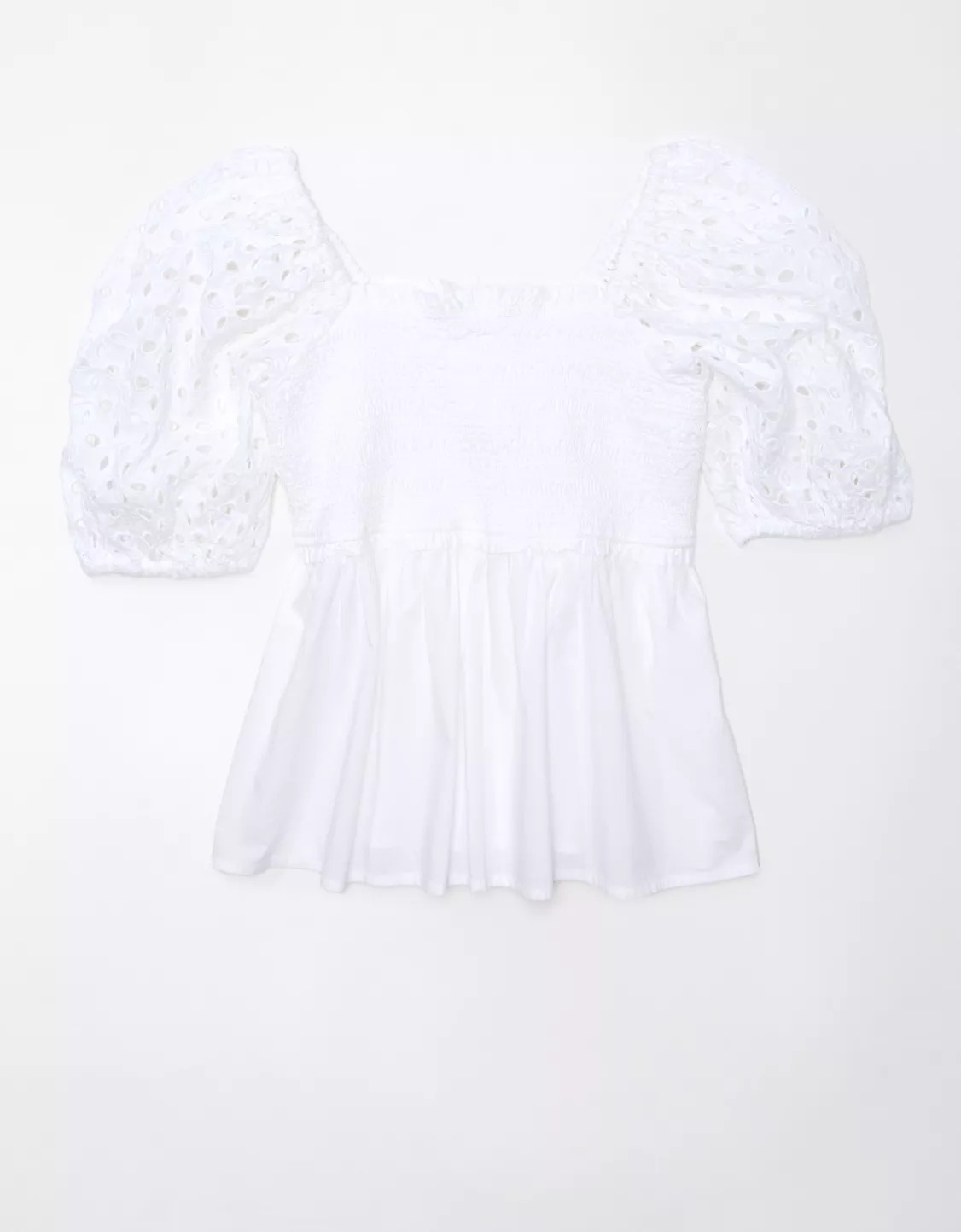 AE Puff Sleeve Babydoll Top | American Eagle Outfitters (US & CA)