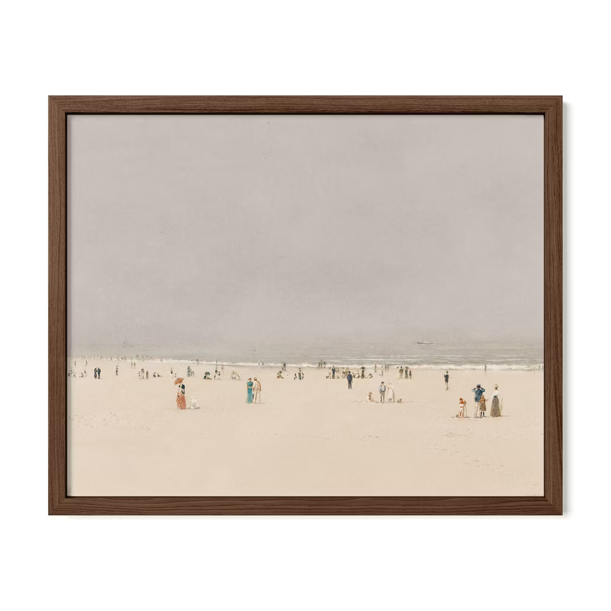 Framed Vintage Beach Wall Art, Walnut 16x20 | Target