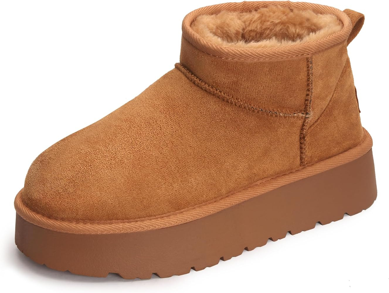 Carcuume Women's Platform Mini Boots Fur-Lined Winter Warm Ankle Snow Classic Ultra Comfortable S... | Amazon (US)