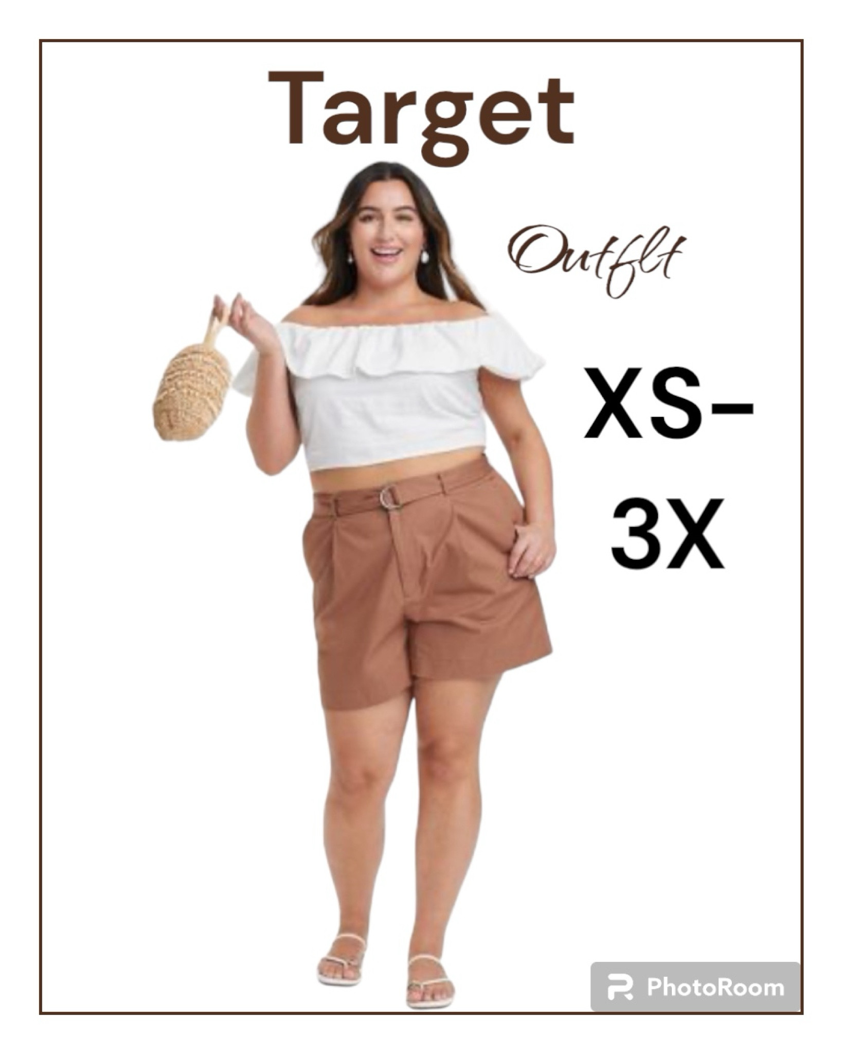 Target white top and high waisted shorts. Love the bucket bag too. Sizes S- 3X. 

#LTKitbag #LTKSeasonal #LTKfindsunder50