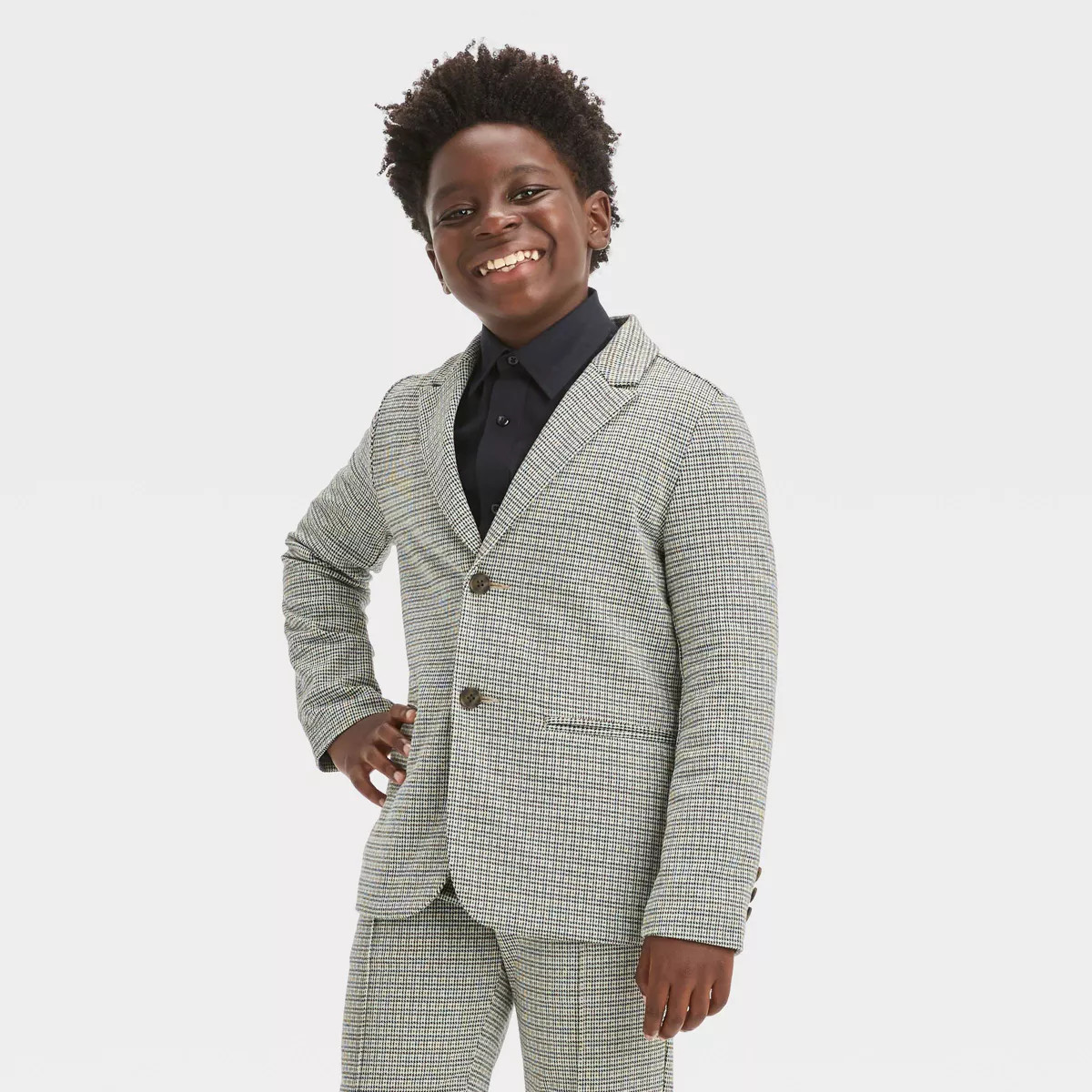 Boys' Houndstooth Knit Blazer - Cat & Jack™ Brown | Target