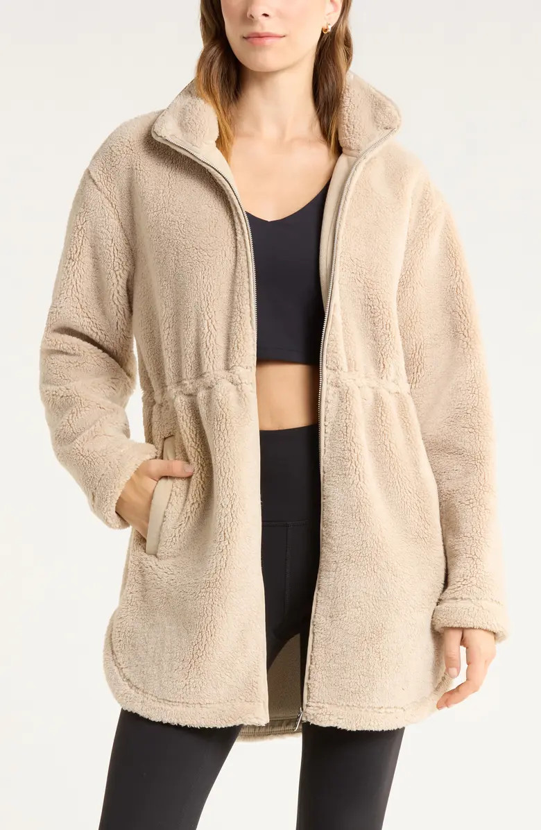 Faux Shearling Longline Jacket | Nordstrom