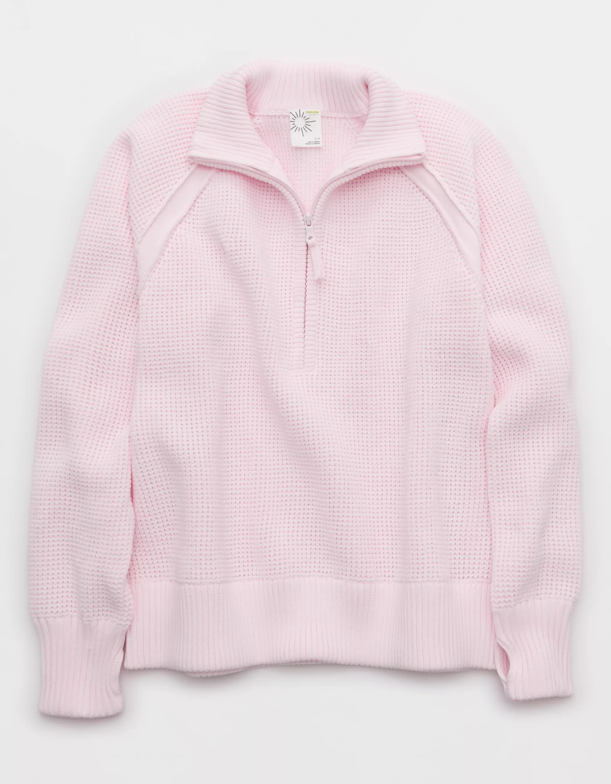 OFFLINE By Aerie Cool Down Quarter Zip Waffle Sweater | Aerie