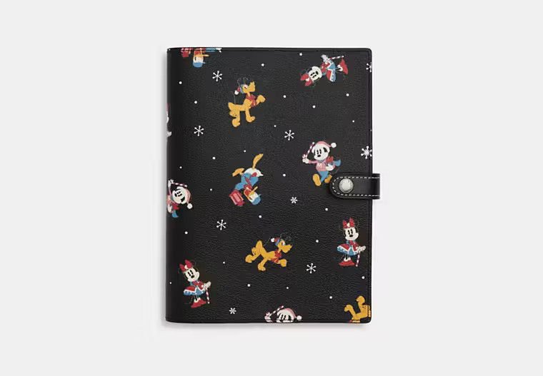 Disney X Coach Notebook With Holiday Print | Coach Outlet US