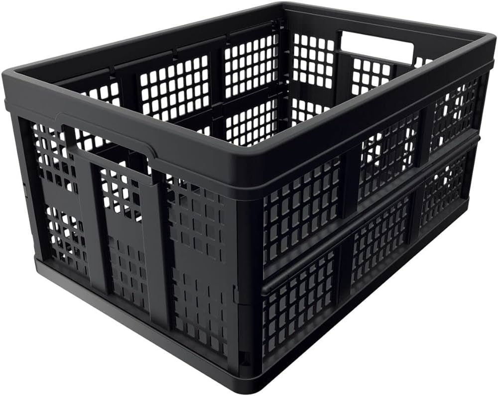 Clax® crate | folding box | basket (black) | Amazon (US)