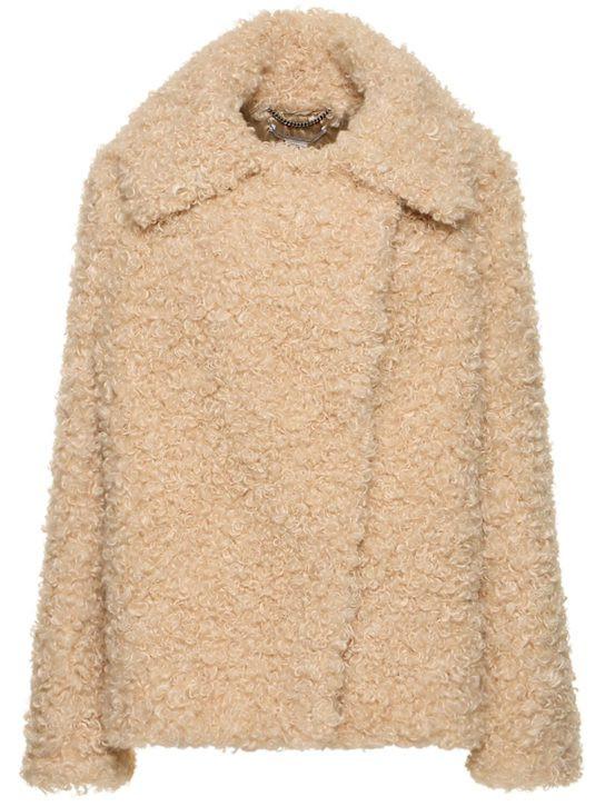 Faux fur single breasted jacket | Luisaviaroma