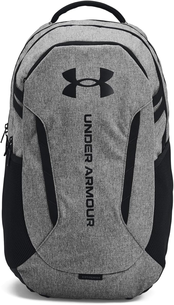 Under Armour Unisex-Adult Hustle 6.0 Backpack, (026) Castlerock Full Heather/Black/Black, One Siz... | Amazon (US)