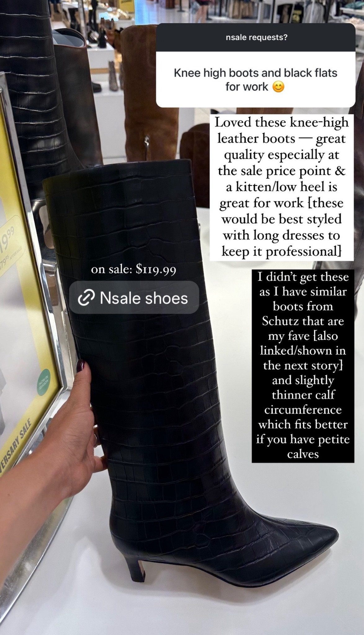 These knee high boots are still in-stock in 2 other colors + on sale for under $150 at Nordstrom! I’ve linked to some additional knee high boots I found 

Nsale / boots / fall 

#LTKShoeCrush #LTKxNSale