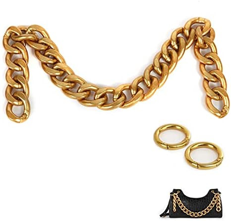 Xiazw DIY Heavy Chunky Aluminum Metal Purse Handle Bag Chain Charms Strap Replacement Handbag Acc... | Amazon (US)