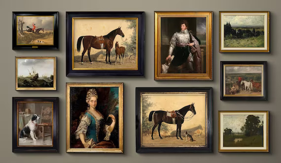 English Manor Gallery Wall Set of 10 Vintage Art Prints, English Country Gallery Wall Art Prints,... | Etsy (US)