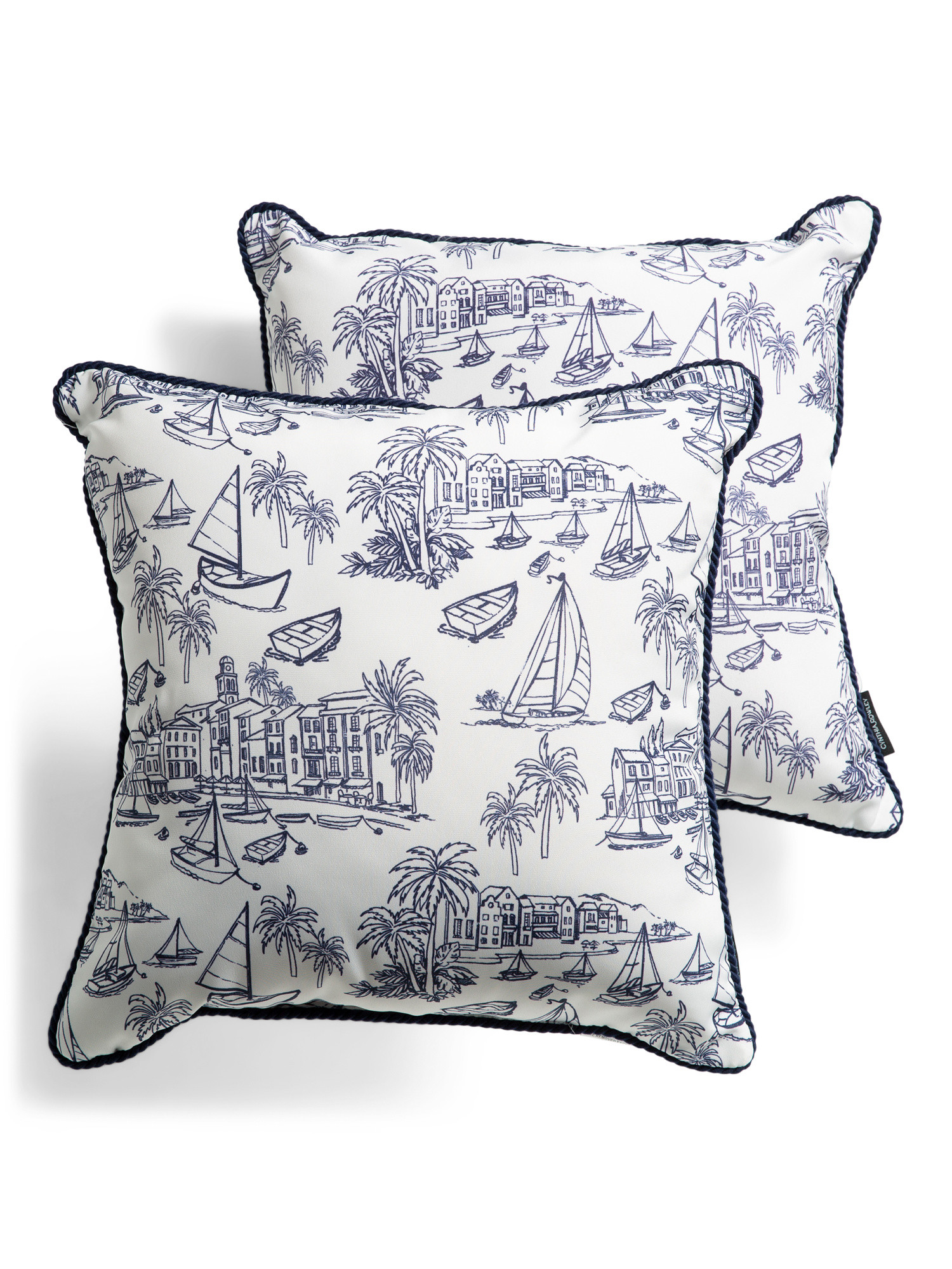 18x18 2pk Sea Toile Indoor Outdoor Pillows | TJ Maxx