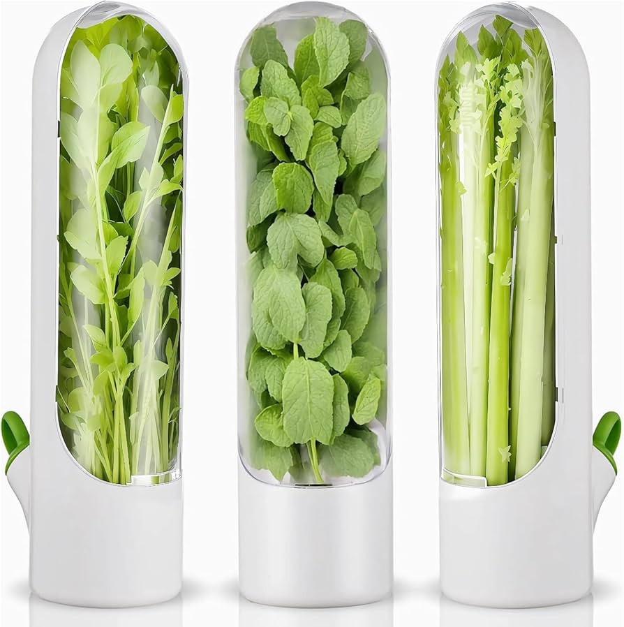 Herb Saver for Refrigerator, Herb Saver Pod Cilantro Containers for Refrigerator, Fresh Herb Keep... | Amazon (US)