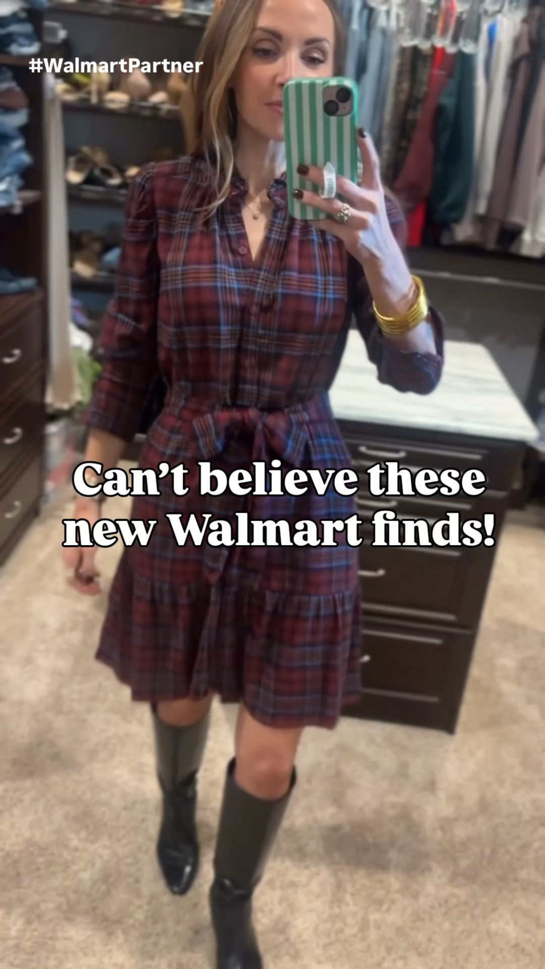 I’ll be wearing these pieces all holiday season! Wearing size small in the dresses and black top, size medium in the red sweater! #WalmartPartner #WalmartStyle @Walmart