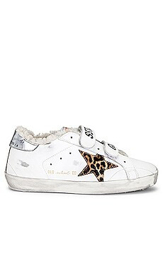 Golden Goose Old School Sneaker in White, Beige, Brown Leopard, Silver, & Beige from Revolve.com | Revolve Clothing (Global)
